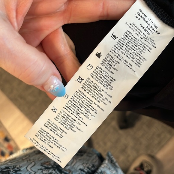 Joseph Ribkoff Dress 3/4 Sleeves Mesh Stripe Detail Size 18 Black - Picture 7 of 9